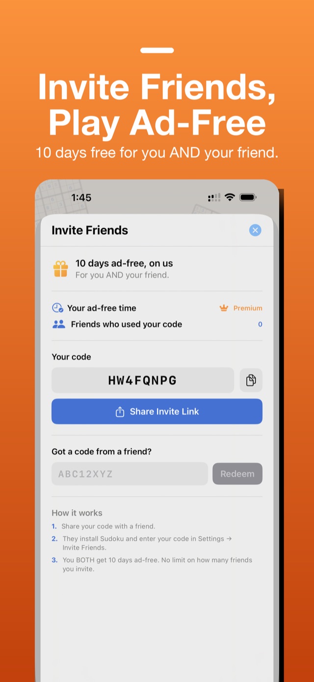 Invite friends and compete together