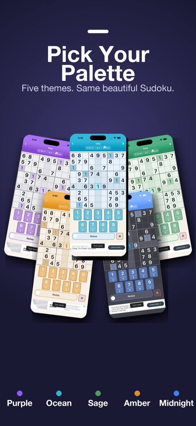 Multiple color schemes to personalize your game